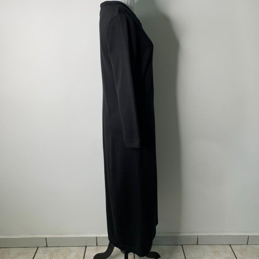 AYR Women's Black Long Sleeve Button Down Long Sleeve Maxi Dress Size Medium - Picture 5 of 10